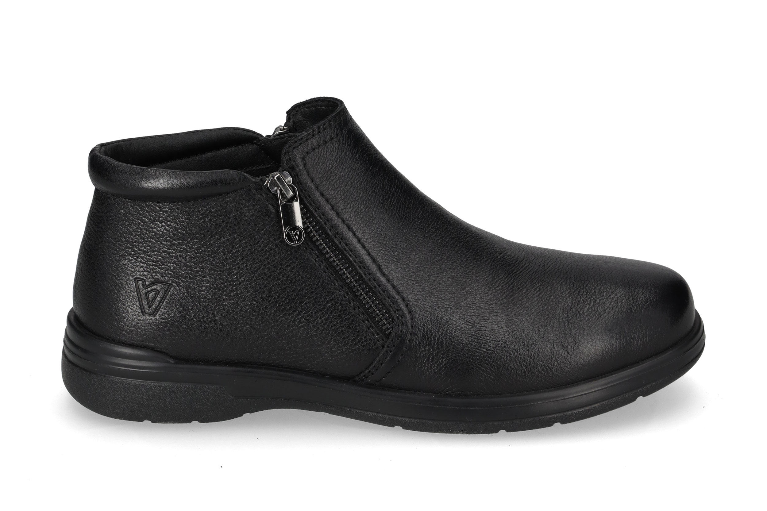Black Calfskin Lace-Up Ankle Boot 36825