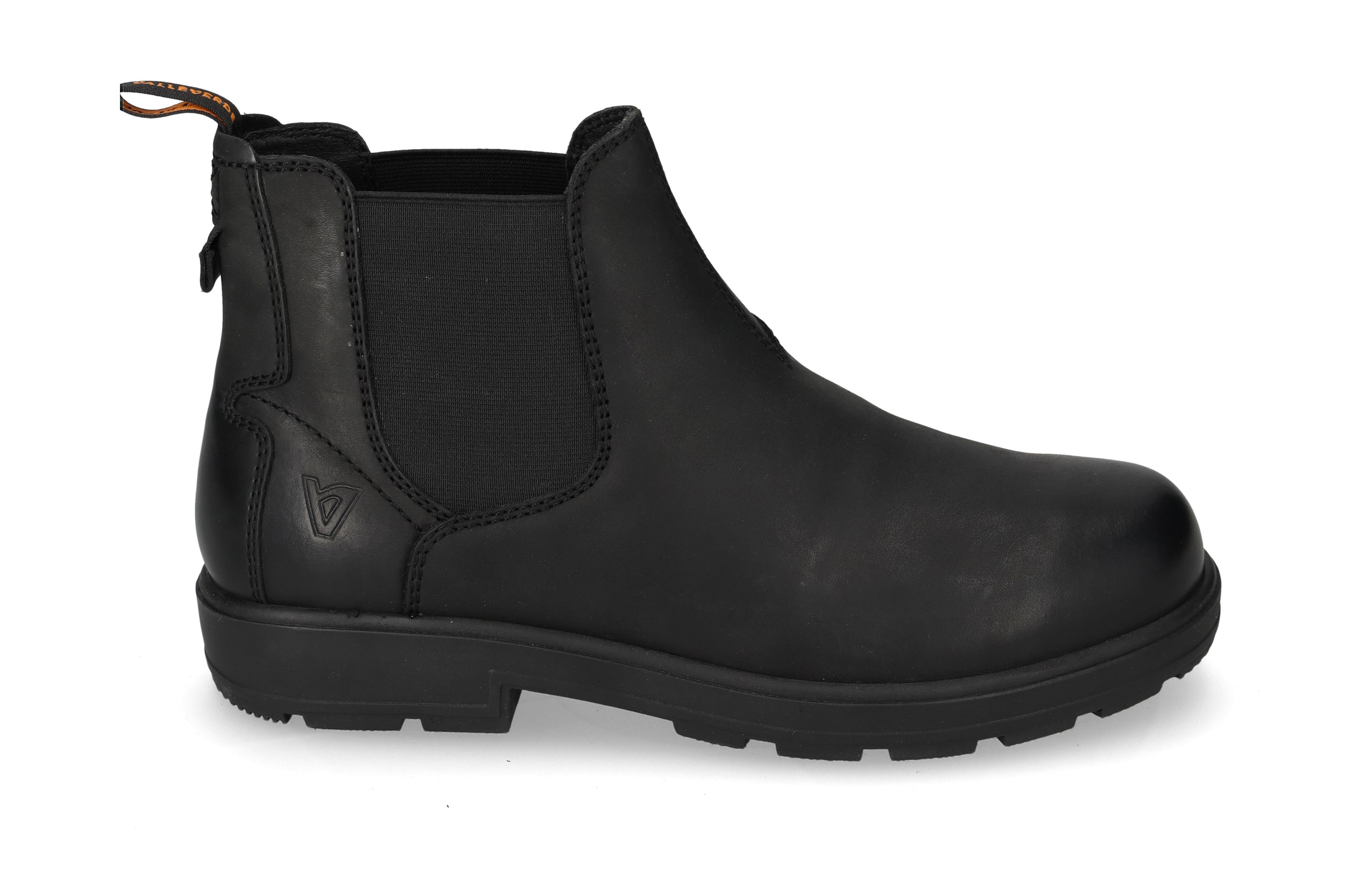 Black Oiled Leather Lace-Up Ankle Boot 36896