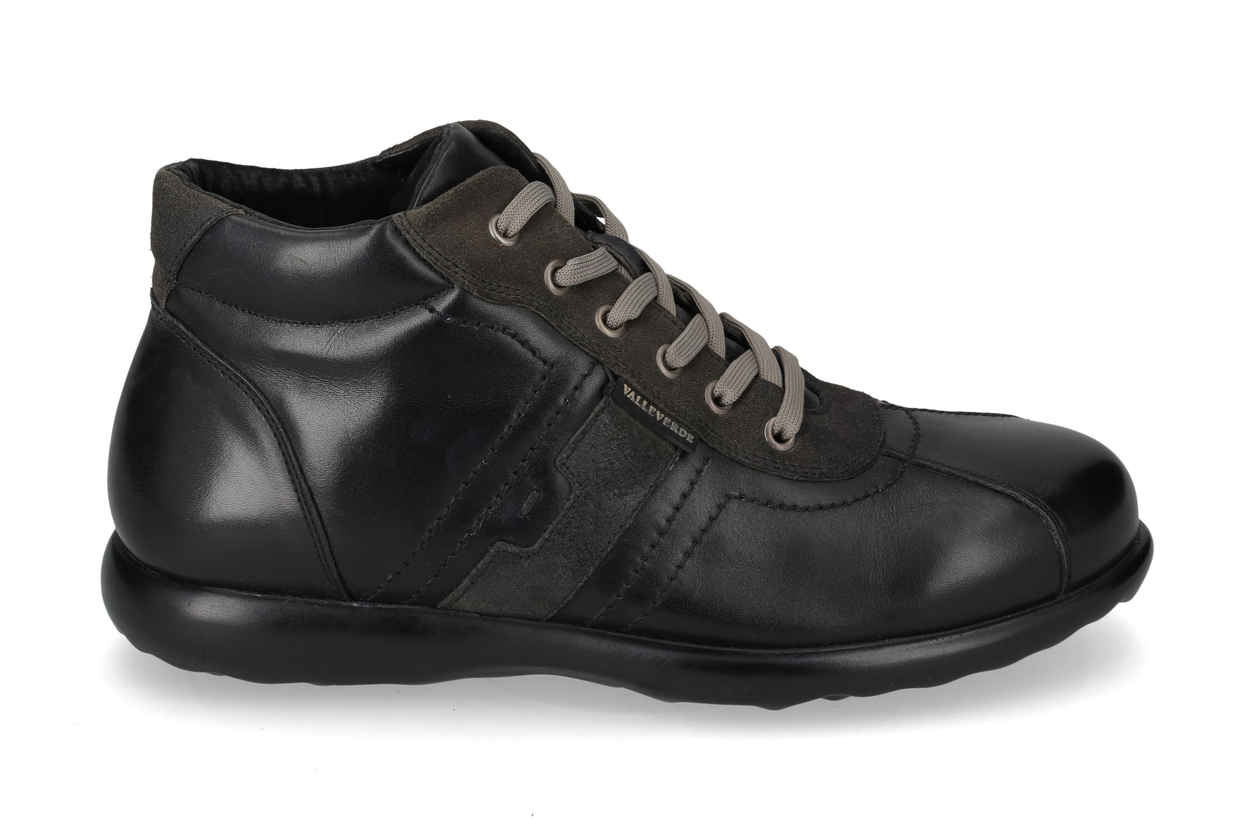Black Calfskin Lace-Up Ankle Boot 49802